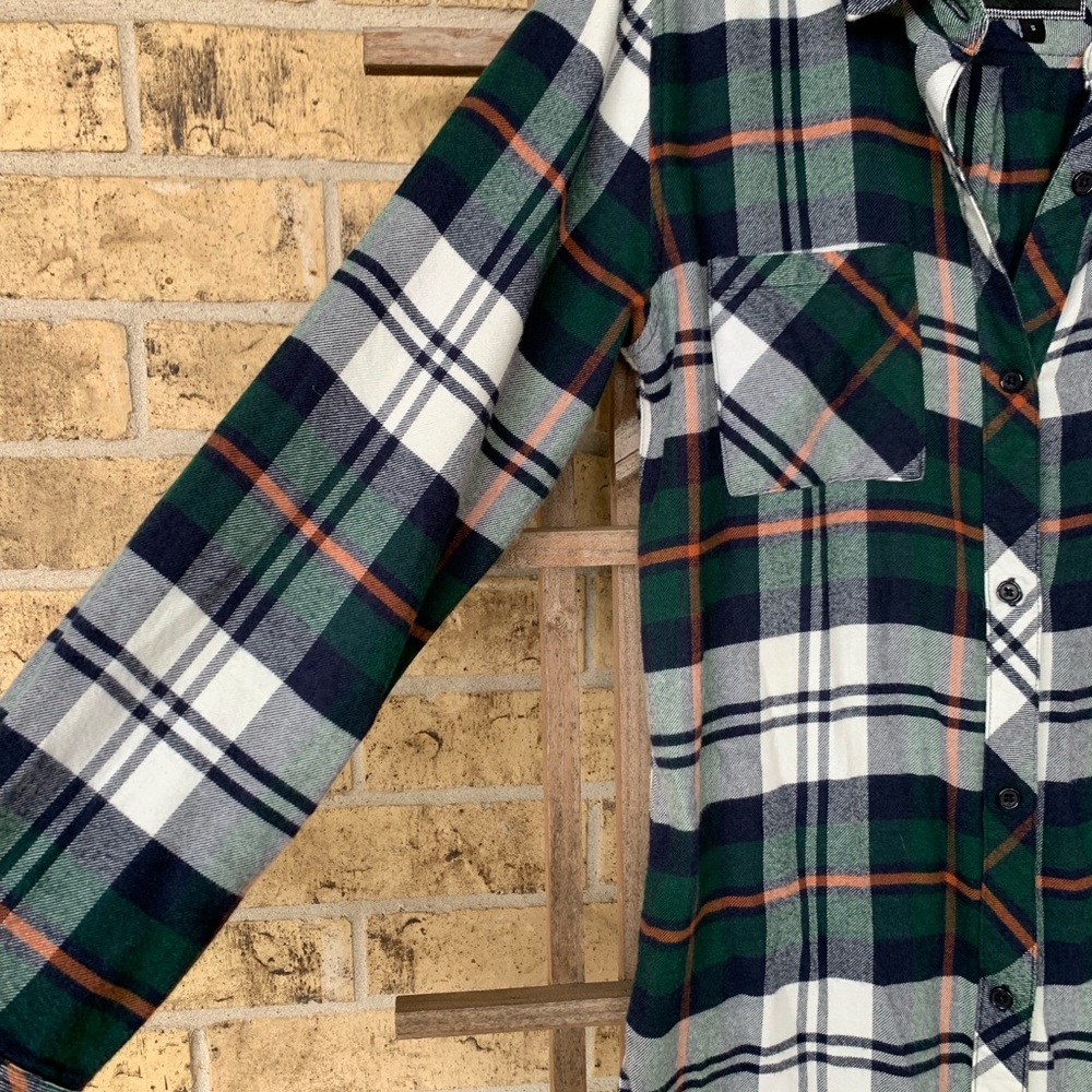 Rails Plaid 3/4 Sleeve Button Down Tunic Dress - image 4